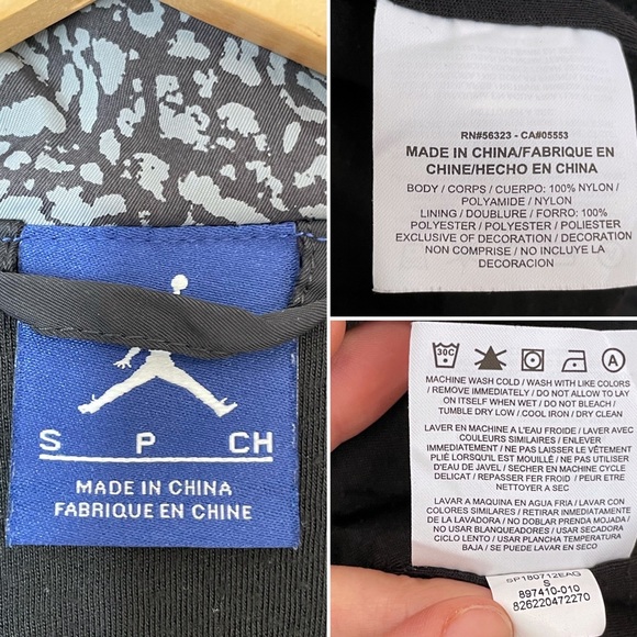 EUC NIKE AIR JORDAN retro style full zip windbreaker light jacket, size S - Picture 16 of 16